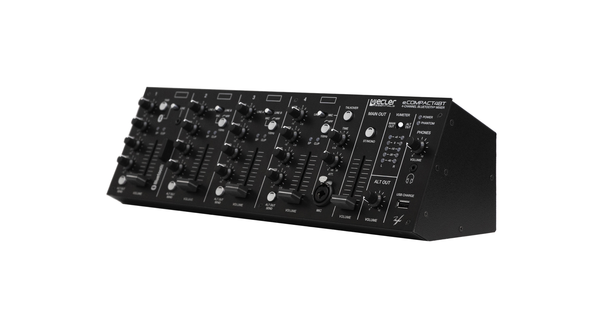 4ch Bluetooth® analogue mixer. Installation Preamps