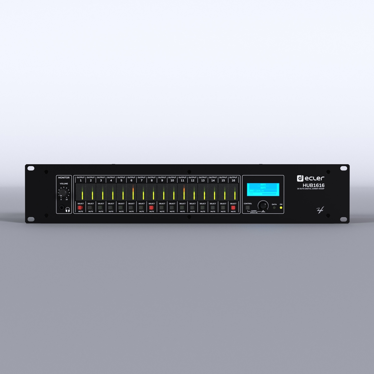 HUB1616: 16x16 | digital zoner | DSP | plug&play. Digital Matrixes.